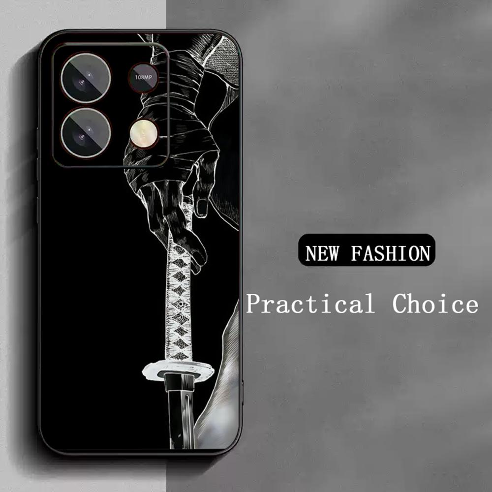 Japan samurai fashion pattern design Phone Case For Redmi Note 14 13 12 11 Pro Plus S 5G 14C A3 Soft Black Phone Cover
