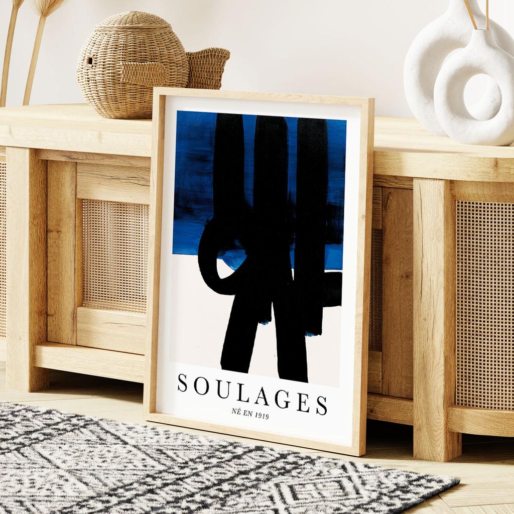 Plakat abstrakcja soulages