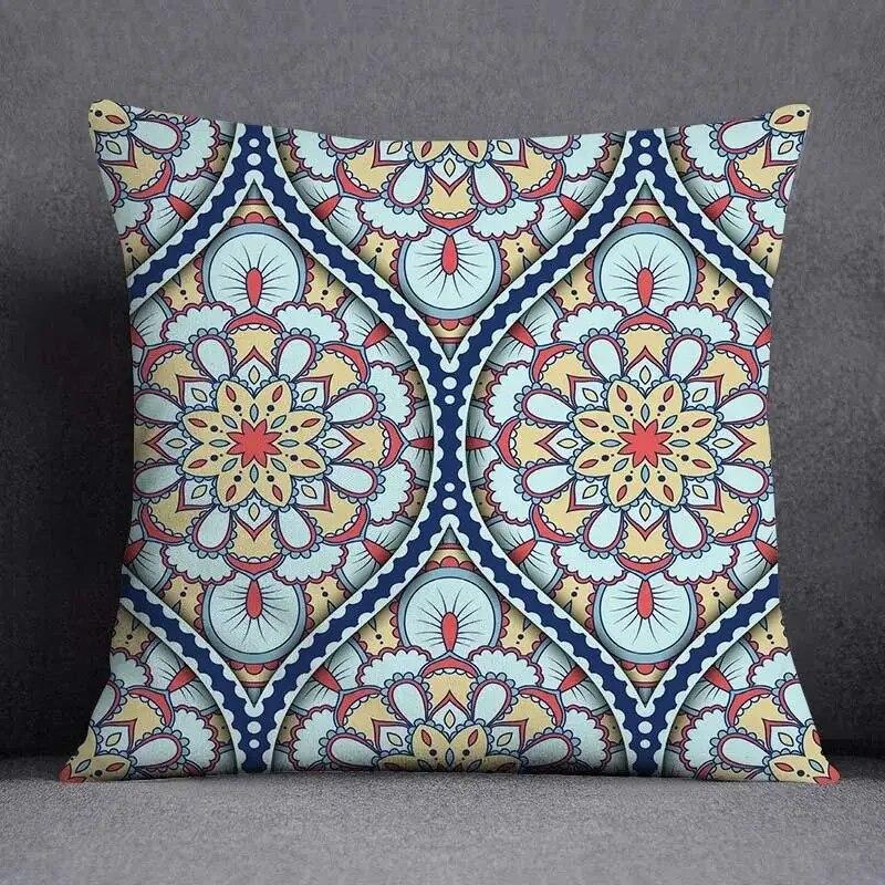 Mandala Retro Pattern Home Decoration Pillowcase Square Office Cushion Cover