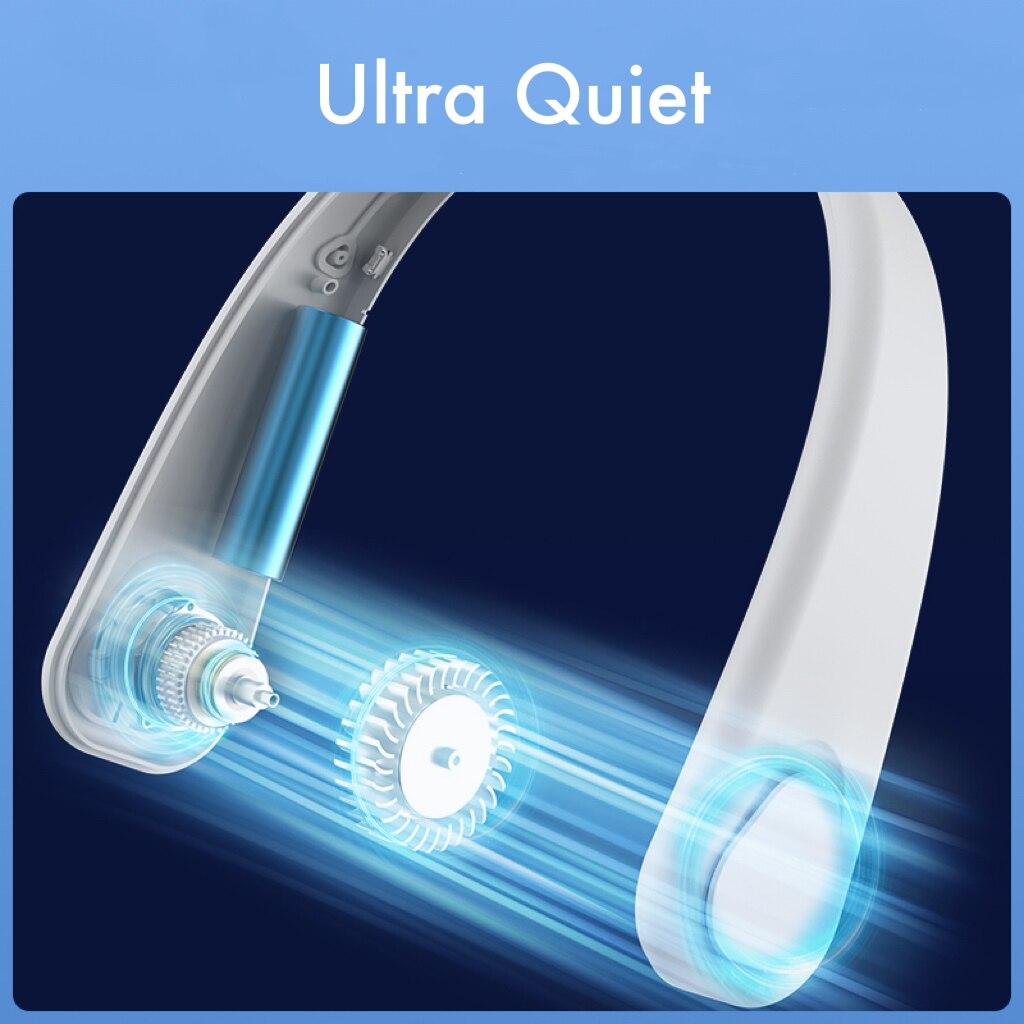 Летний портативный подвесной вентилятор для шеи, быстрое охлаждение, USB перезаряжаемый носимый безлопастный вентилятор, кулер для спорта на открытом воздухе, домашний офис