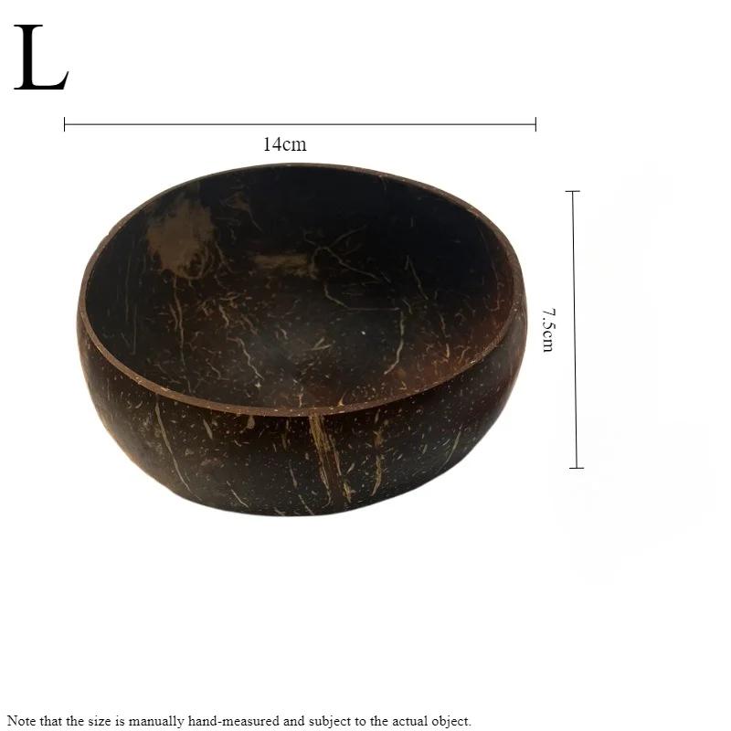 Coconut Bowls for Serving Dishes , Wooden Salad Wood , Reusable Bowl, Serving Utensils Natural Coconut Shell Bowls.