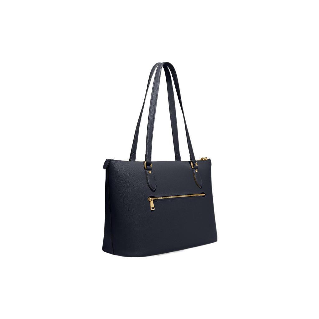 Новая сумка-тоут COACH Gallery из кожи с вышивкой крестом, сумка для покупок, сумочка, сумка через плечо, большого размера, женская, полуночно-синяя, CH285-IMMID