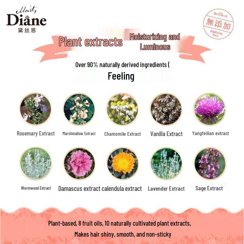 Diane Botanical Moist & Shine Shampoo & Conditioner Set