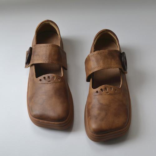 Мода Ретро ностальгия Японская платформа коровья кожа женская обувь гладиатор Римская кожа женская обувь Корейские мокасины Оксфорды