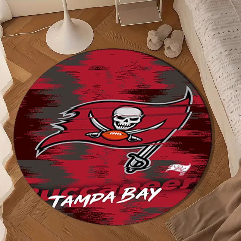 Tampa Bay Buccaneers Logo Round mat, Anti-slip Circle Carpet Chair rug For livingroom,Bedroom, doormat home decor Gift Christmas Gifts