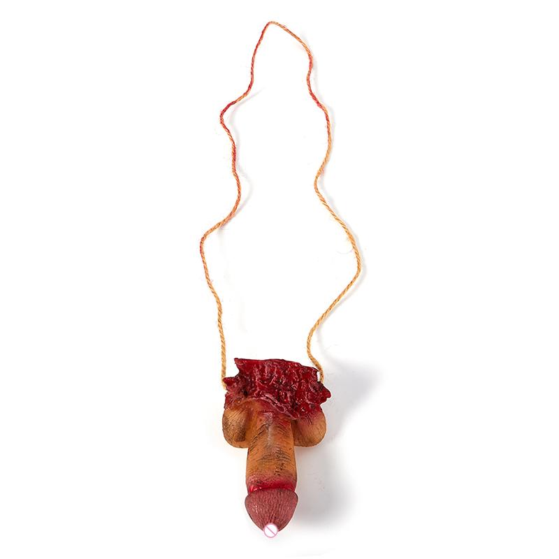 1PC Severed Bloody Fake Scary Penis Cock Halloween Scary Broken Body Parts Props