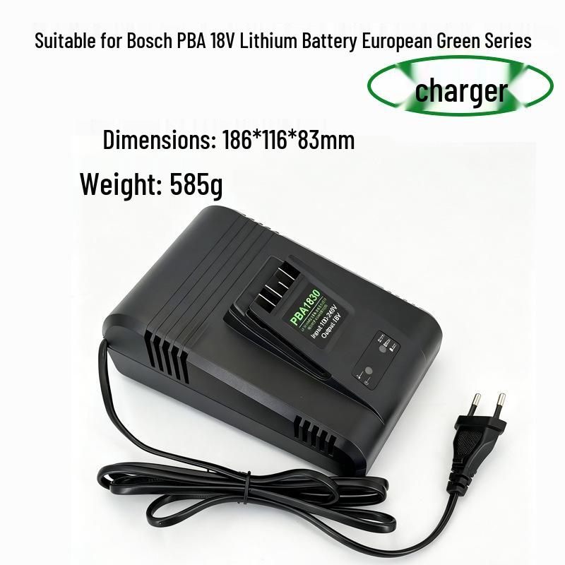 Совместимое зарядное устройство для литий-ионного аккумулятора Bosch 18V для дрели-шуруповерта PSR18LI, электрических инструментов PBA, PSR, PSB и пылесоса.