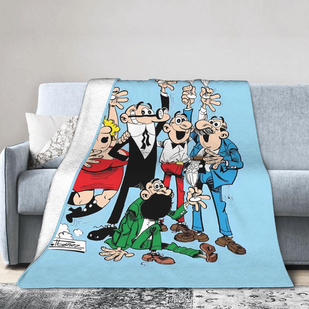 Mort & Phil Mortadelo y Filemón Blanket  Warm Soft Graphic Plush Throw Blanket For Home Decor Picnic Flannel Bedspread Bed Cover