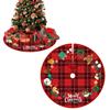 90cm Christmas Tree Skirt Brushed Cloth Carpet Personality Pattern New Year Christmas Tree Floor