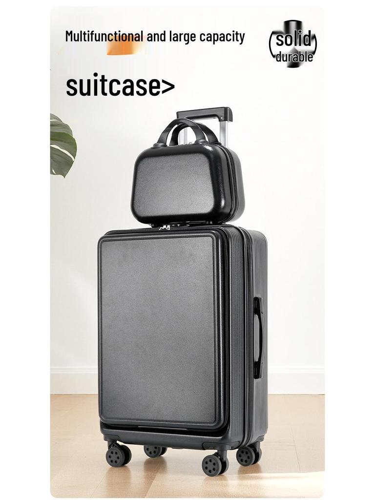 Многофункциональная ручная тележка с большой вместимостью и фронтальным открыванием: Устойчивый к царапинам и износу дорожный чемодан