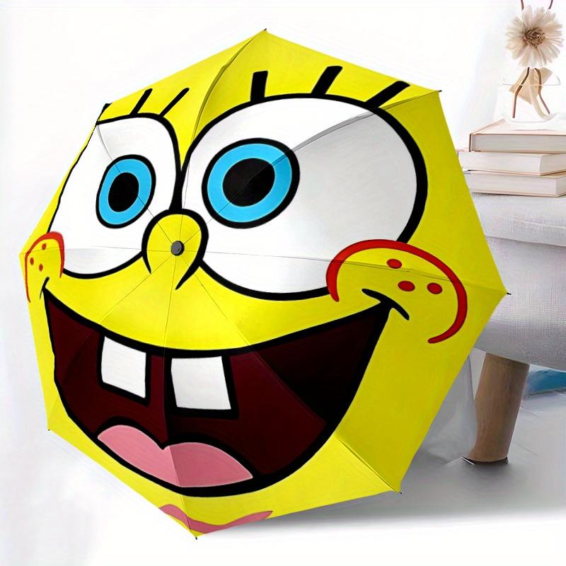 1pc SpongeBob Face Automatic Opening/closing umbrella, Compact Travel Umbrella - - Festive Accessory, Sturdy Ribs yy250807093