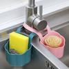 Держатель для слива кухонной раковины, регулируемый держатель для крана, держатель для мыла и губки, подвесная корзина для хранения для ванной комнаты, кухонные аксессуары