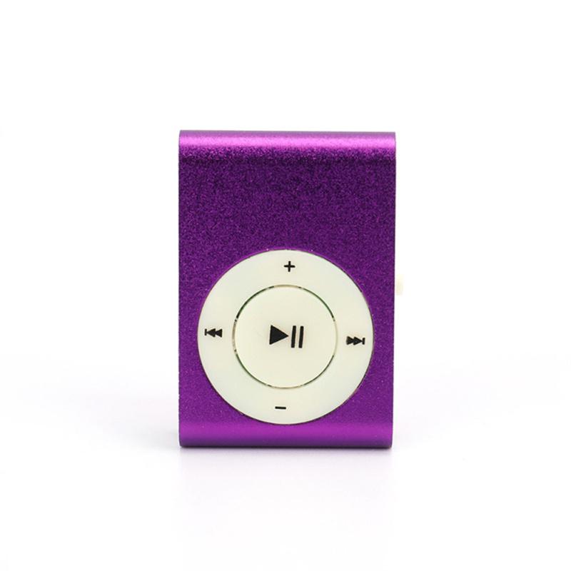 Спортивный мини-MP3-плеер с клипсой, стереофонический музыкальный динамик, USB-кабель для зарядки, наушники 3,5 мм, поддержка Tf