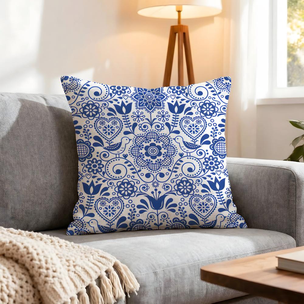 Pattern Scandinavian Floral Cushion Cover 1Pcs Decorative Covers Soft Cushion Case For Sofa Couch Decor 40X40 45X45 Pillowcases