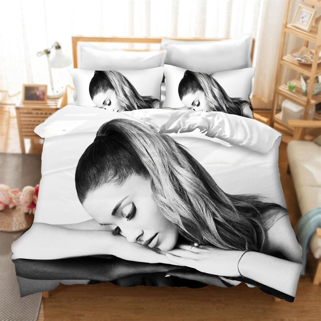 Pop Singer Ariana‑Grande 3D Printed Bedding Set Duvet Cover Pillowcase Bedroom Home Decor