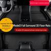 Нескользящие коврики для пола XPE TPE и коврик для багажника для Tesla Model 3/Y, с левым и правым рулем, со спинкой и накладками для ног