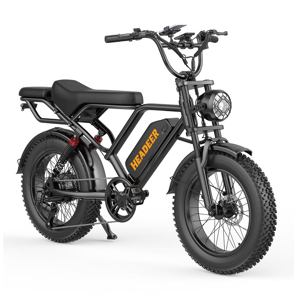 HEADEER BK20 Adult E-Bike 48V20AH Battery 750W Motor Electric Bicycle 150KG Load 80KM Range 20 Inch Fat Tires Off-Road E-Mountain Bike