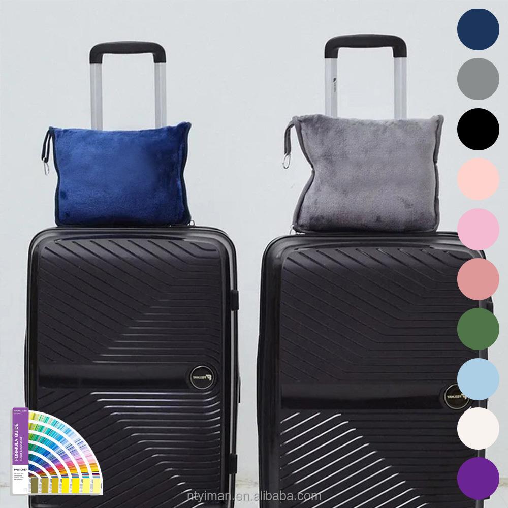 2 in 1 Polyester Travel Blanket, Soft and Lightweight, Multiple Colors Available, Suitable for Airplanes and High-speed Trains