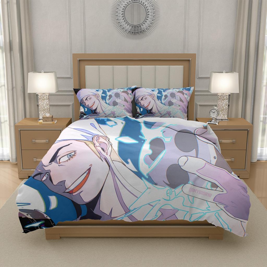 R-Roronoa Z-Zoro O-One P-Piece Anime Duvet Cover and Pillowcase Set Breathable Polyester Kids Room Gift 200x200 200x220 155x220, US UK AU Sizes