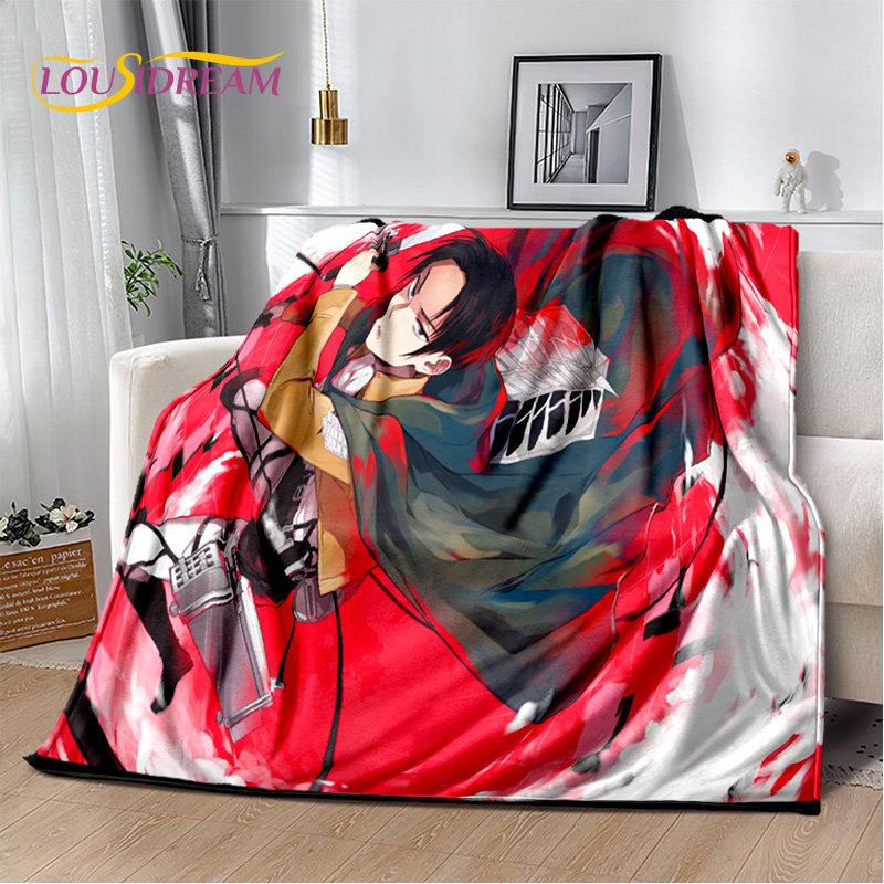 Мягкое плюшевое одеяло из японского аниме «Атака Титанов», фланелевое одеяло для гостиной, спальни, кровати, дивана, офиса