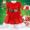 Christmas Red Dress Skirt Suit Party Party Costume Play Clothes Girls Puffy Dress