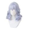 Cosplay Short Curly Bonus 3 and Memo Pad Heat-Resistant Wig, "Second Castle," Blue-Mauve, Hair, + Items Net, Hairpins, (Gray)