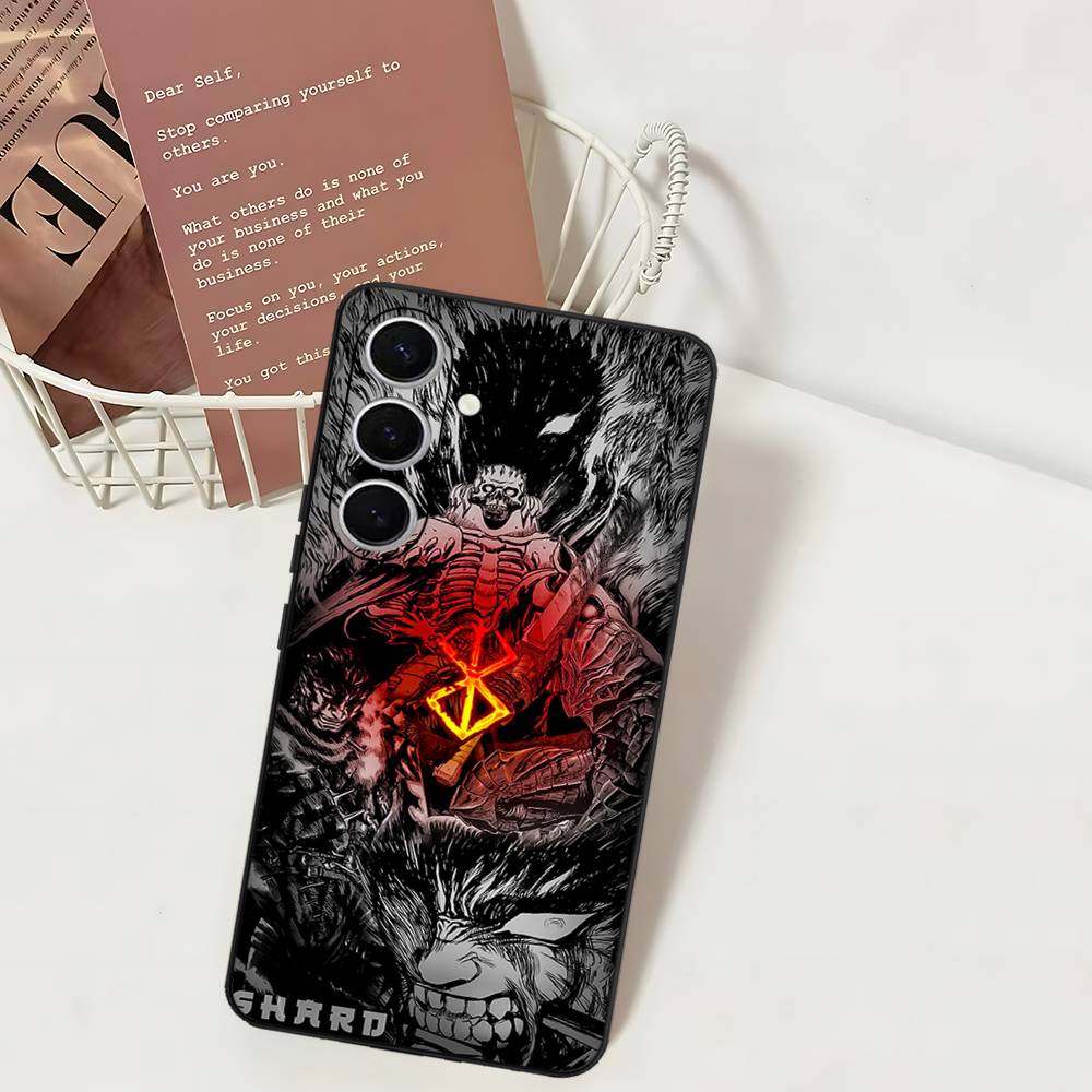 Чехол для телефона Berserk Guts Горячий Аниме для Samsung S 24 Fe 25 Ultra Plus 20 Lite 21 30 22 23 24 22 Ultra 5G Fundas