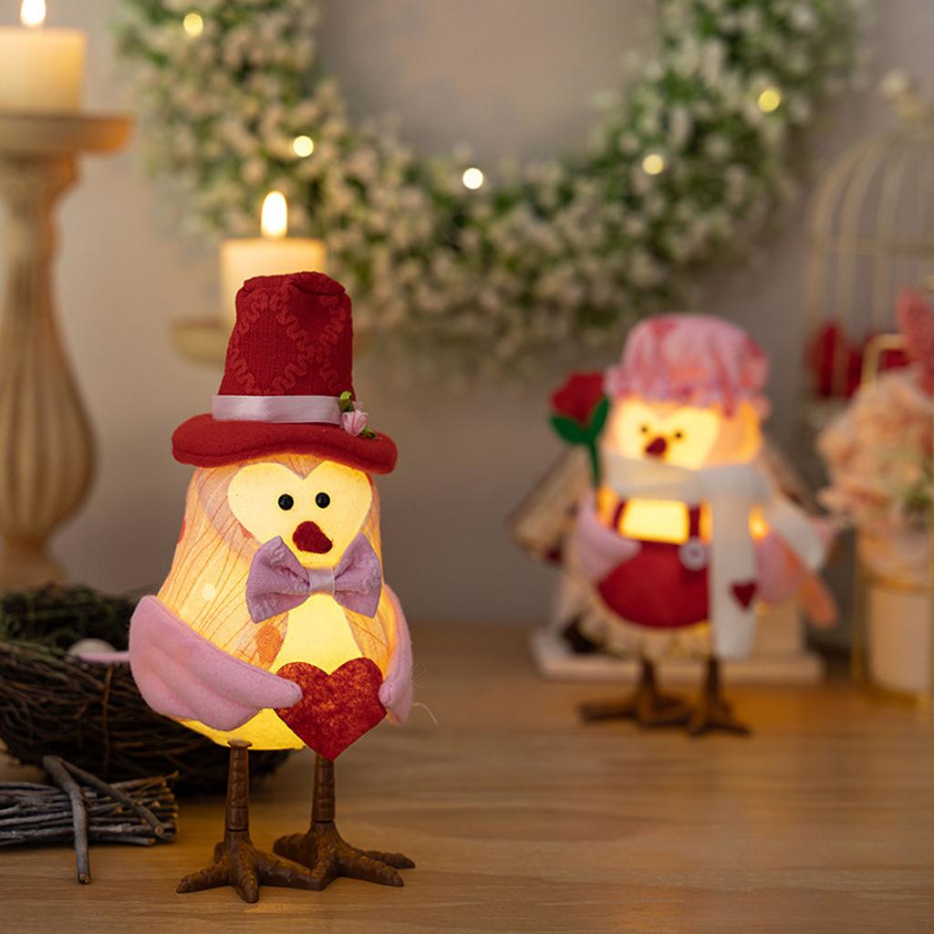 Светящиеся украшения в виде птиц, красочные настольные украшения в виде птиц - забавные фигурки птиц, подходят для дома, студий и ресторанов.