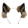 Headband Furry Wolf Ear Cosplay Prop Head Decoration Elastic Anti-slip Contrast Color Unisex Halloween Party Masquerade Headband