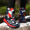 Winter Children's Velcro and Fleece Warm High Top Cotton Shoes Snow Boots Boys' and Girls' Short Boots High Boots