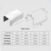 75*65mm Air Cond Lineset Cover System White PVC Coupling End Cap Cover Flat Elbow Weather Resistance Wall Cap Connection Lines