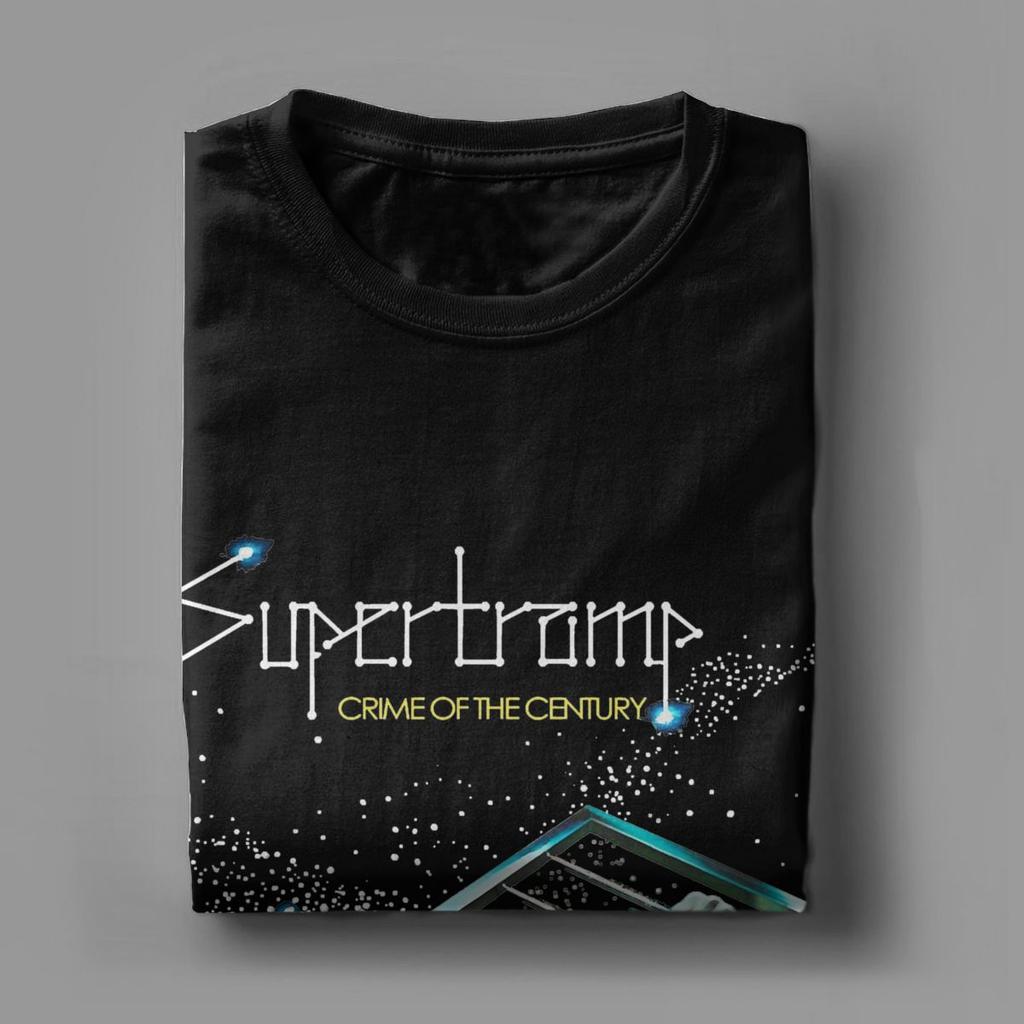 Leisure Supertramp Crime Of The Century T-Shirts for Men O Neck Cotton T Shirt Short Sleeve Tees Summer Clothing
