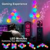 1 комплект RGB светодиодный шестигранный светильник Bluetooth для внутреннего настенного светильника с дистанционным управлением через приложение, ночник, украшение для компьютерной игровой комнаты, прикроватная тумбочка для спальни, 450/500/700 г