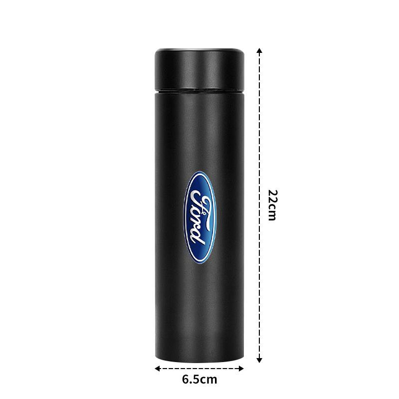 500ML Stainless Steel Intelligent Temperature Display LED Thermos Cup For Ford FOCUS Mondeo Fiesta Kuga Ecosport Fusion
