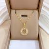 Микро-паве Темперамент Роскошь Полный бриллиантов Настоящее золото Изысканное микро-паве Ожерелье Женская мода Тренд Цепочка на ключицу