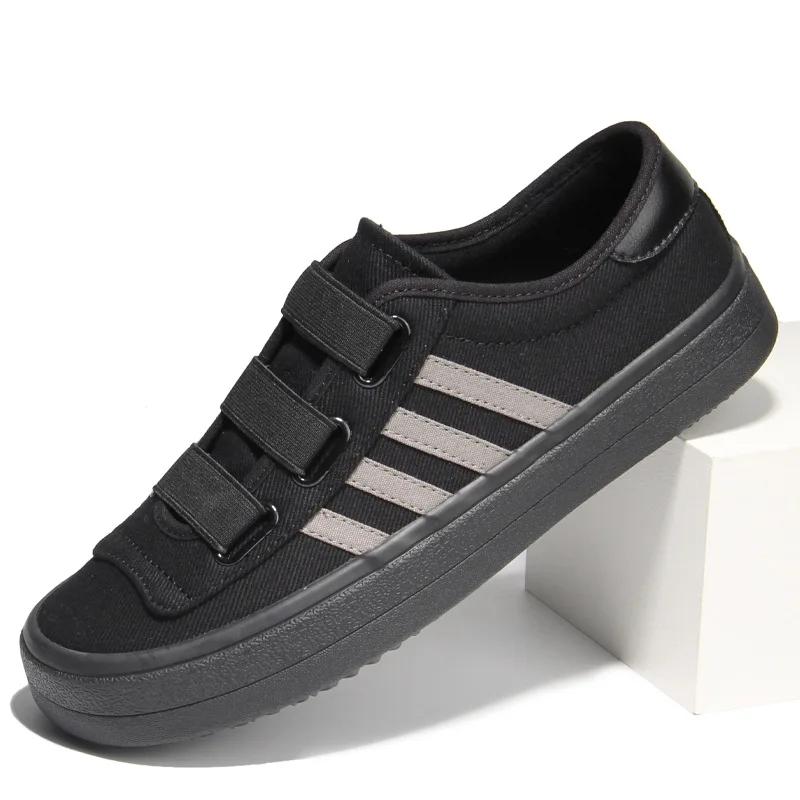 Эластичная резинка Холщовые мужские вулканизированные туфли Совершенно новые Джокер Простые лоферы Повседневные Износостойкие Тренд Дизайнерские балетки