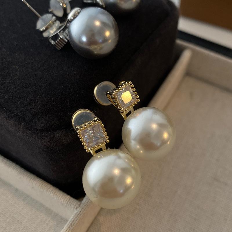 Madomah Shijia Pearl Zircon Stud Fashion Универсальная атмосферная элитная французская легкая роскошь