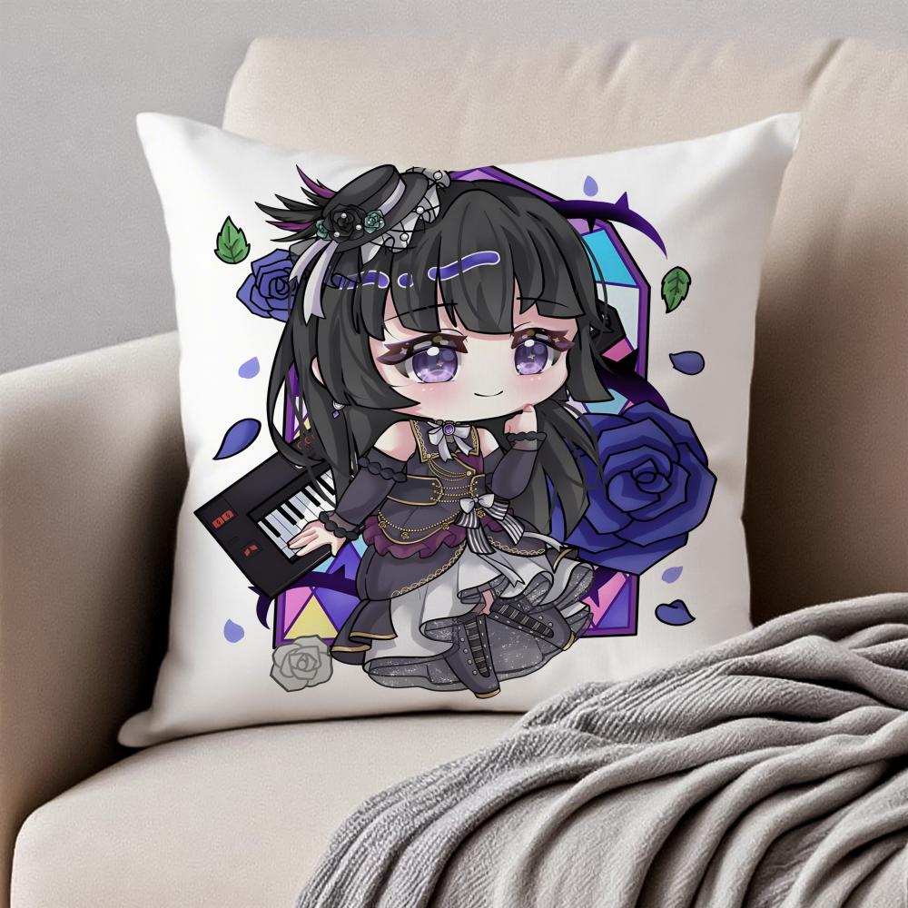 Милая Аниме BBanG Dream Its MyGO Наволочка Подушка Антиаллергенная Невидимая Молния Короткий Плюш Подушка для Дивана