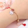 Flower Animal Bracelet For Women Cute Fox Jewelry Lucky Bell Bracelet