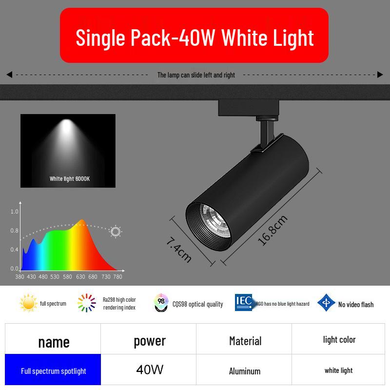 Full Spectrum Recessed Magnetic Track Spot Light for Commercial and Residential Use