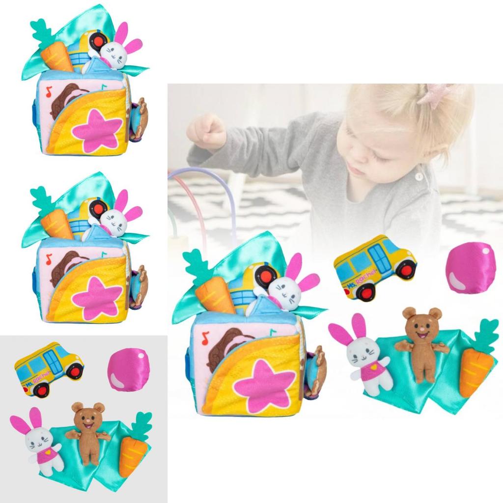 Charming Ms. Rachel Surprise Learning Box Plush Rabbit Toy With Cozy Materials