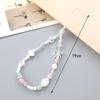 Sweet Cute Pearl Pentagram Phone Lanyard Chain  Keychain Phone Shell Pendant Hanging Rope Anti-Lost Camera Lanyard Strap