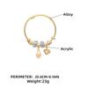 Womens Geometric Alloy Bracelet With Rhinestone Heart Lock Charm Ins Style Personalized Jewelry Couples