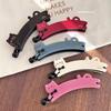 Korean-style cat-shaped acetate hair clip for women, back-of-the-head vertical clip, ponytail hairpin, high-end look banana clip