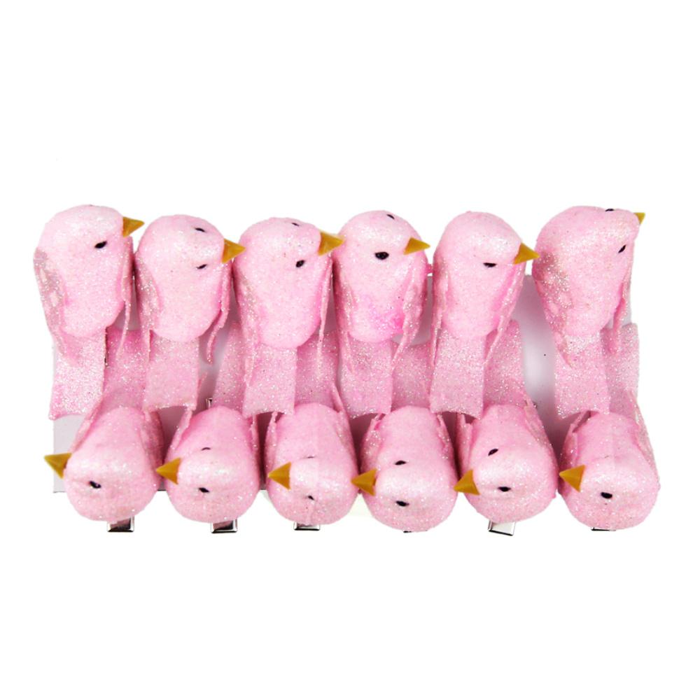 12шт мини-поддельные птицы искусственные птицы домашний декор рождественской елки