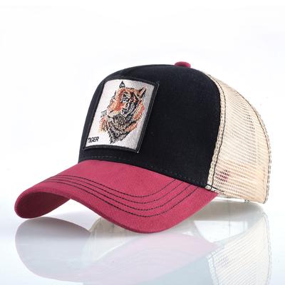 Модная бейсболка с вышивкой тигра, кепка Snapback для мужчин и женщин, дышащая сетчатая кепка в стиле хип-хоп