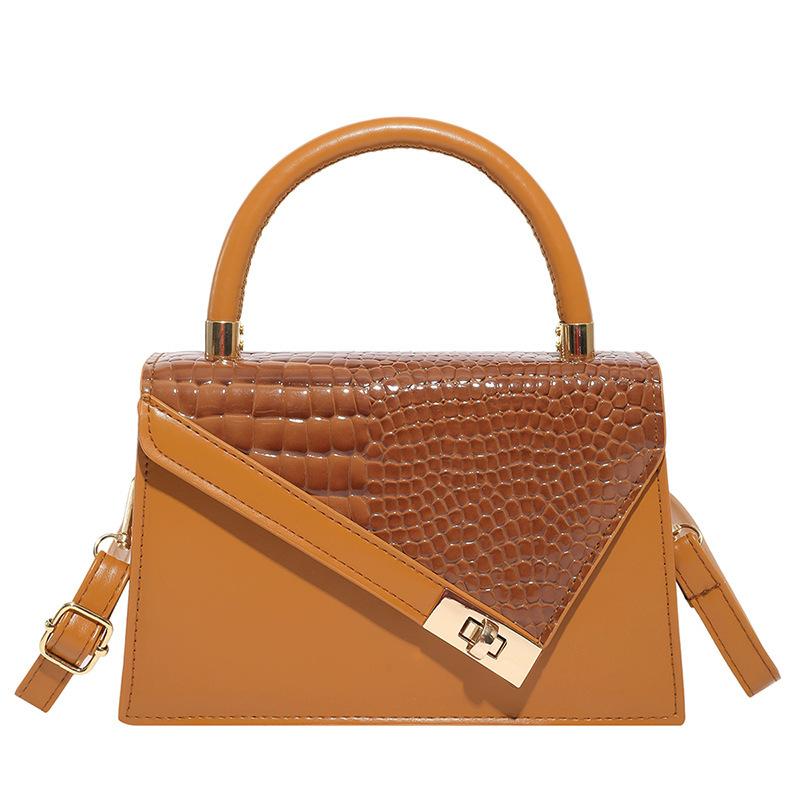 Корейская версия модного сочетания цветов текстур, новый каменный узор, повседневная простая сумка кроссбоди в иностранном стиле для работы, портативная маленькая квадратная сумка для женщины