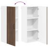 Wall Cabinet LUCCA Brown Oak 40 x 31 x 100 cm Particleboard