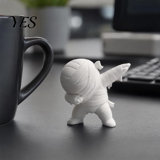 Compact Car Decor Mini Desktop Ornament, Bandage Texture Mummy Poses Shape Statue, Statue Size Figurine for Desk Workstation 3D Printed