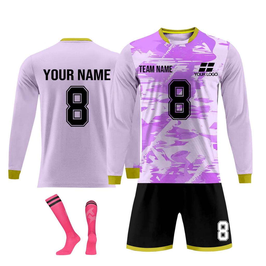 Personalised Shirts Kit Mens Girls With Name Number Custom Football Jerseys For Boys Training Suit